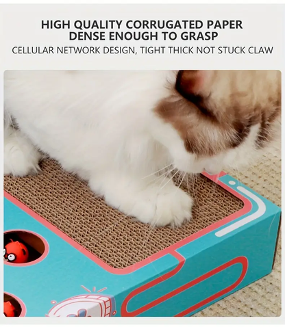 Pop-up Cat Scratching Board - Interactive Corrugated Cardboard Cat Toy