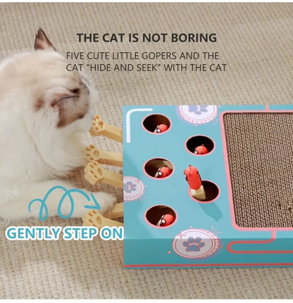 Pop-up Cat Scratching Board - Interactive Corrugated Cardboard Cat Toy