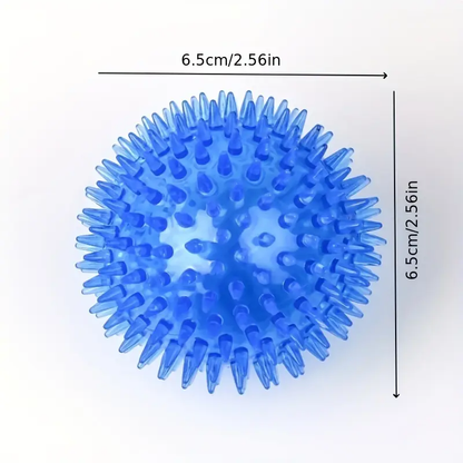 Two squeaky dog toy balls, puppy teething chew toys