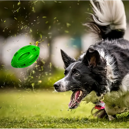 1 durable, sound-producing rubber dog chew ball with a sound-producing mechanism