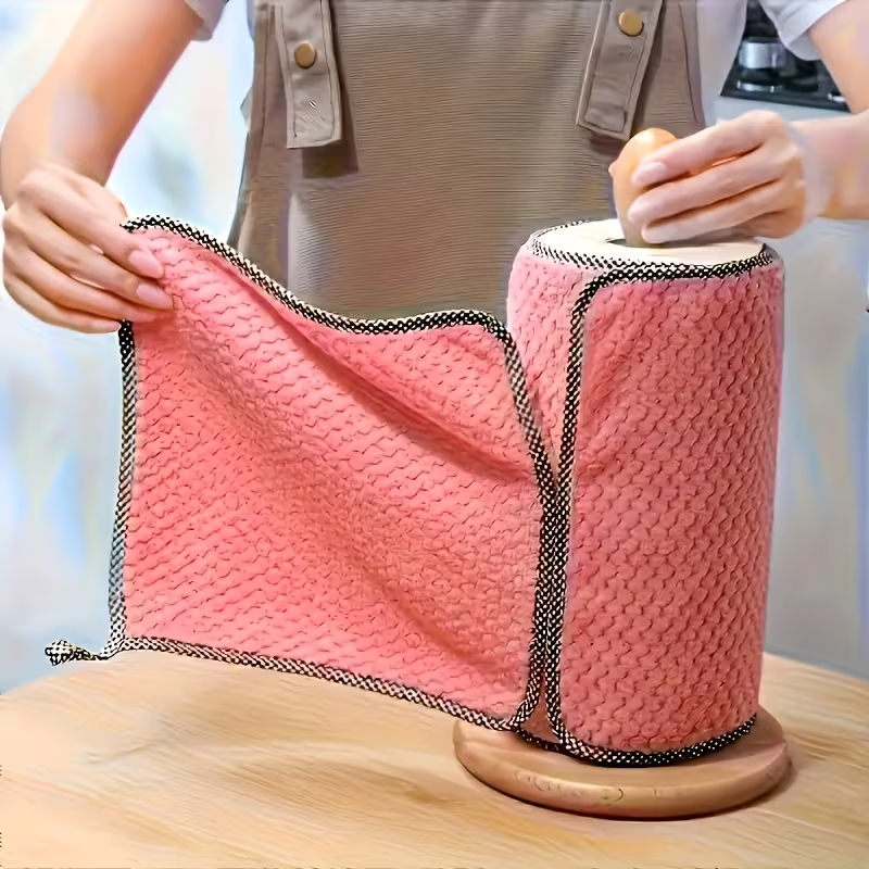 1 pack of kitchen paper towels, mixed color absorbent cloth
