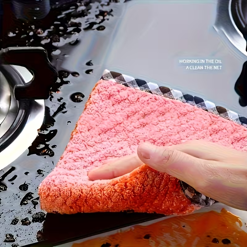 1 pack of kitchen paper towels, mixed color absorbent cloth