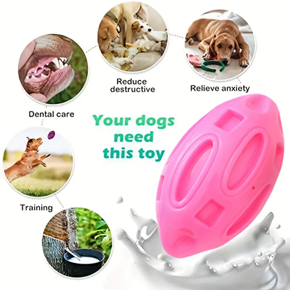 1 durable, sound-producing rubber dog chew ball with a sound-producing mechanism